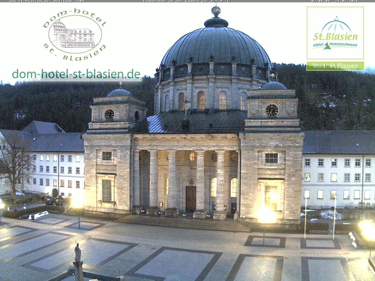 Archived image Webcam St Blasien Menzenschwand cathedral