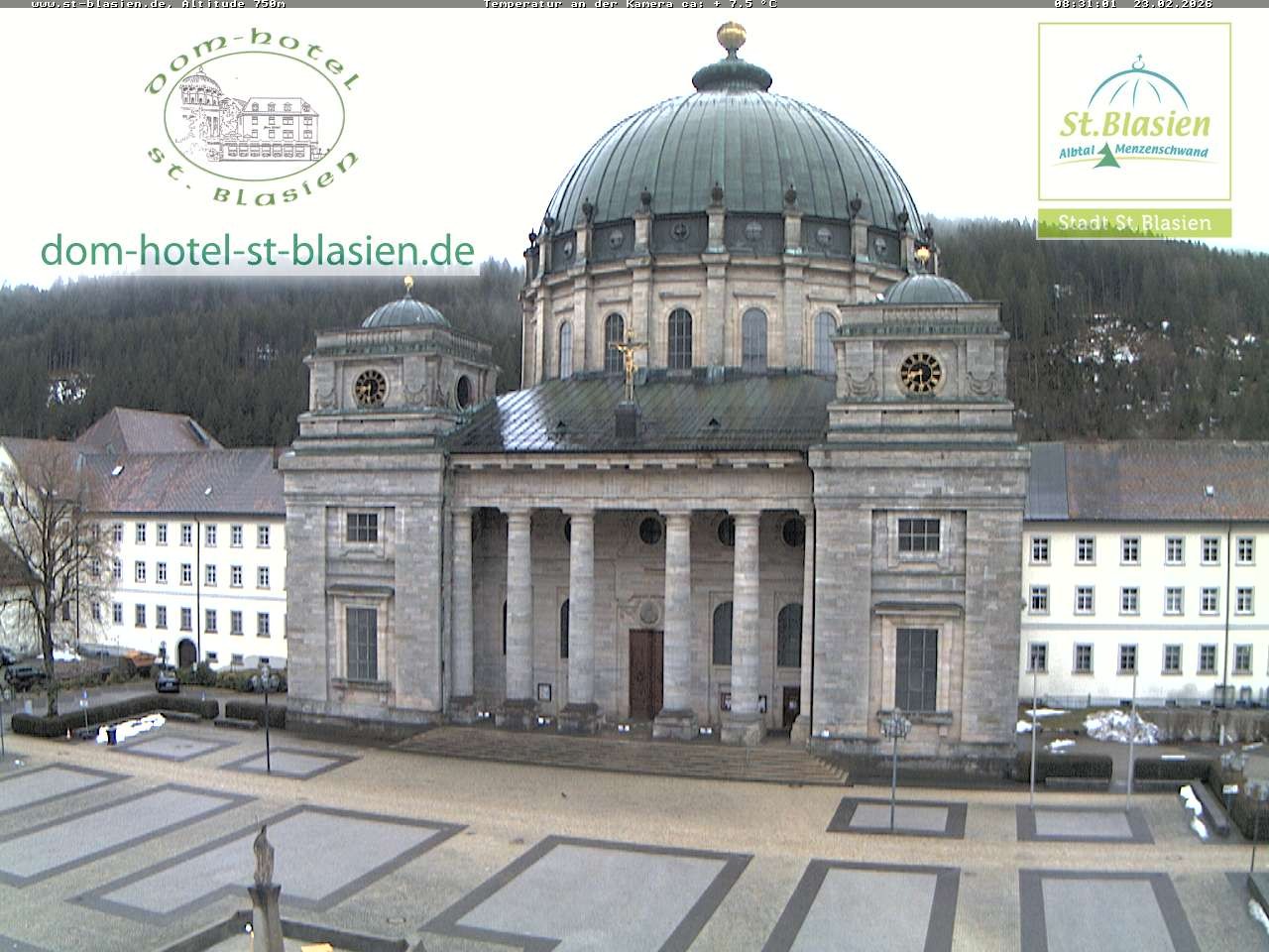 Archived image Webcam St Blasien Menzenschwand cathedral