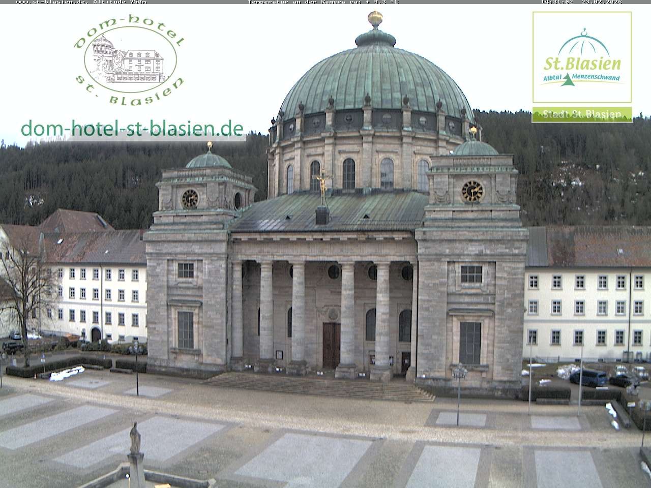 Archived image Webcam St Blasien Menzenschwand cathedral
