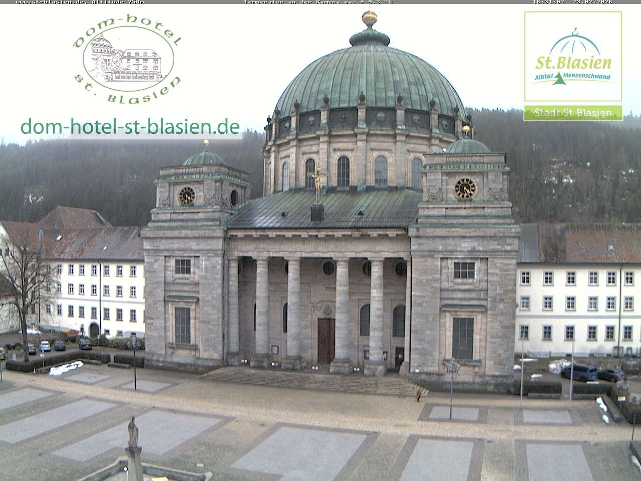 Archived image Webcam St Blasien Menzenschwand cathedral
