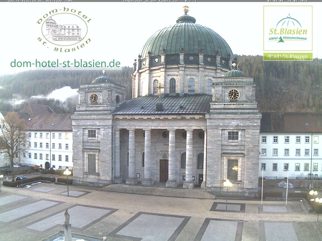 Archived image Webcam St Blasien Menzenschwand cathedral