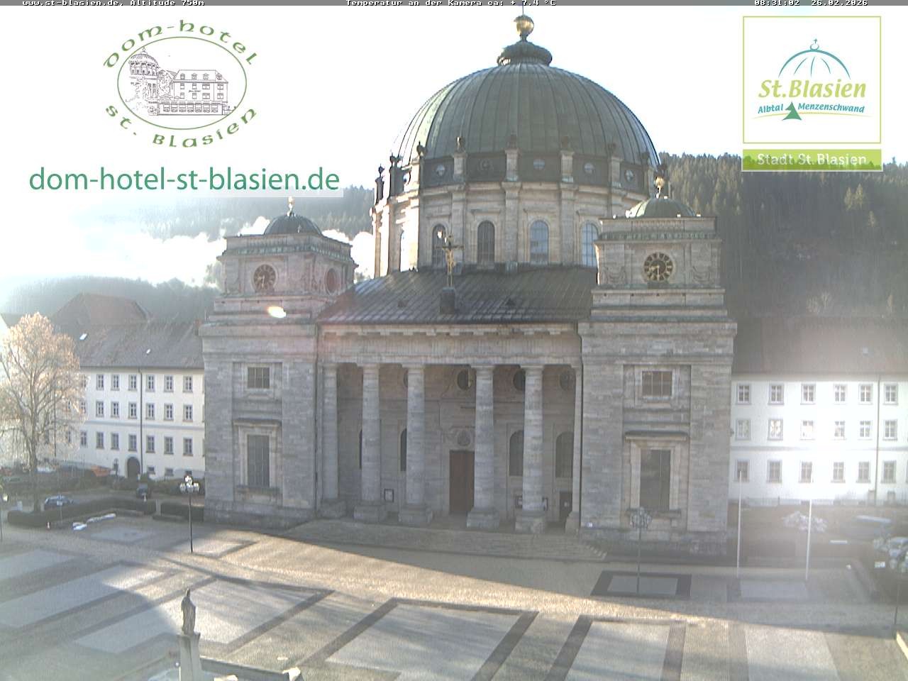 Archived image Webcam St Blasien Menzenschwand cathedral