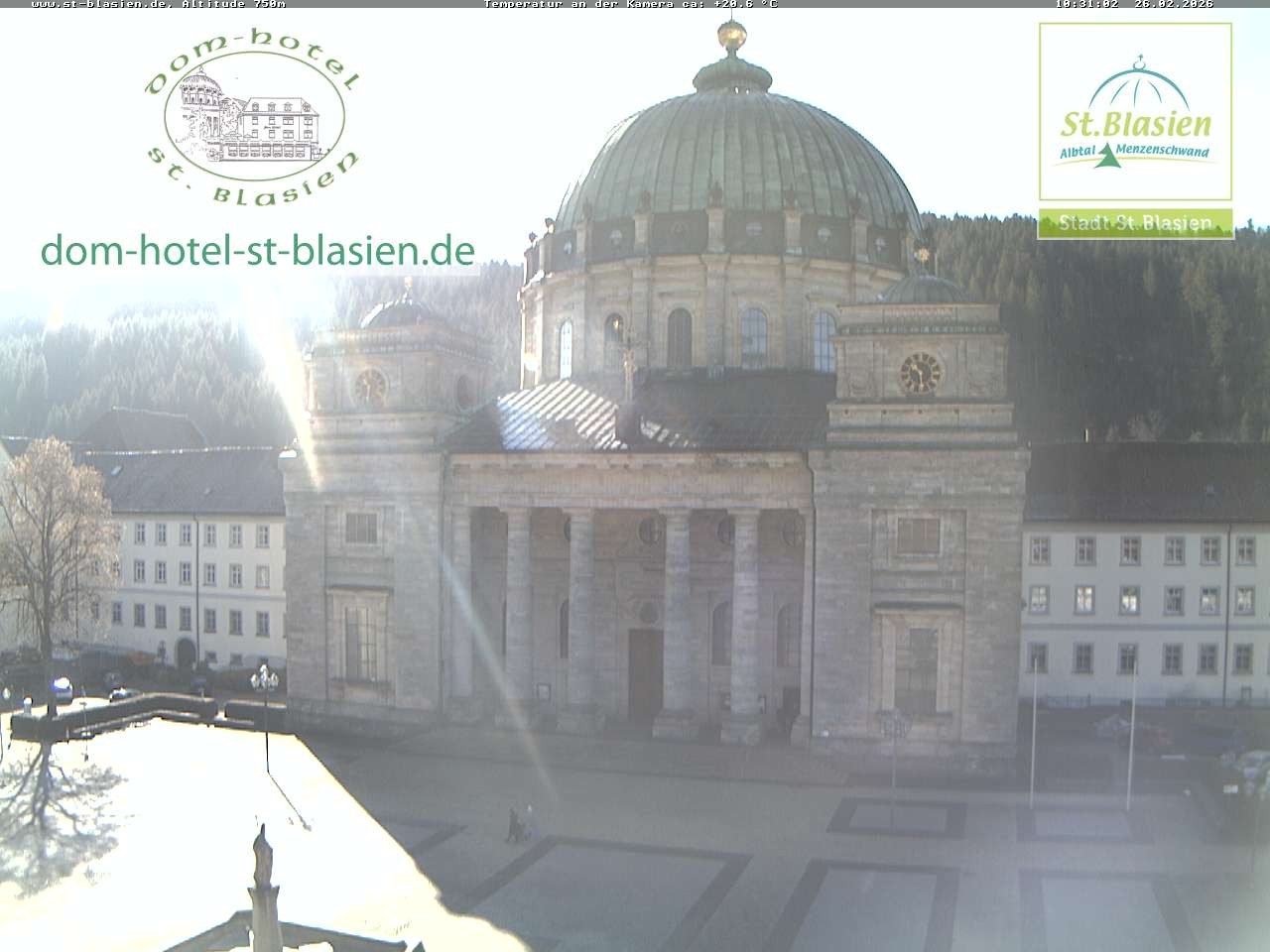 Archived image Webcam St Blasien Menzenschwand cathedral