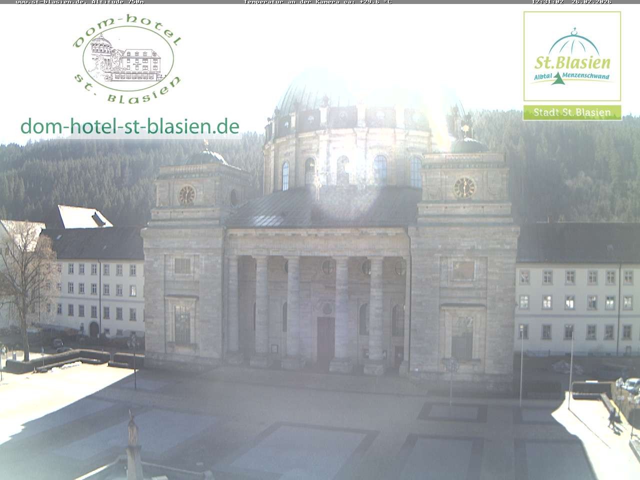 Archived image Webcam St Blasien Menzenschwand cathedral