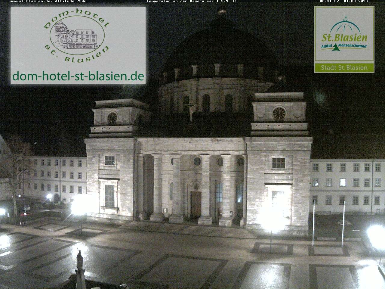 Archiv Foto Webcam St Blasien Menzenschwand Domplatz