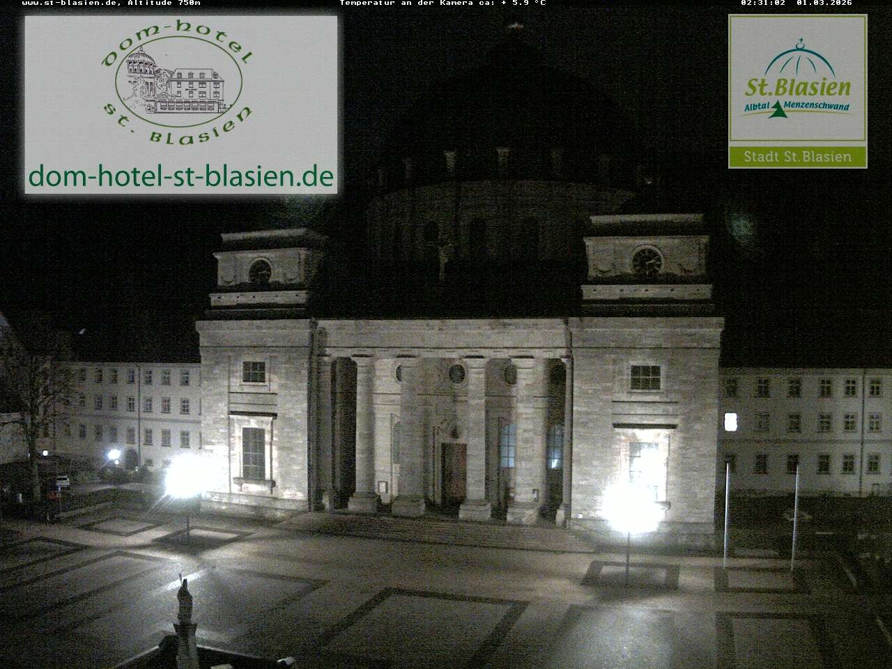 Archiv Foto Webcam St Blasien Menzenschwand Domplatz