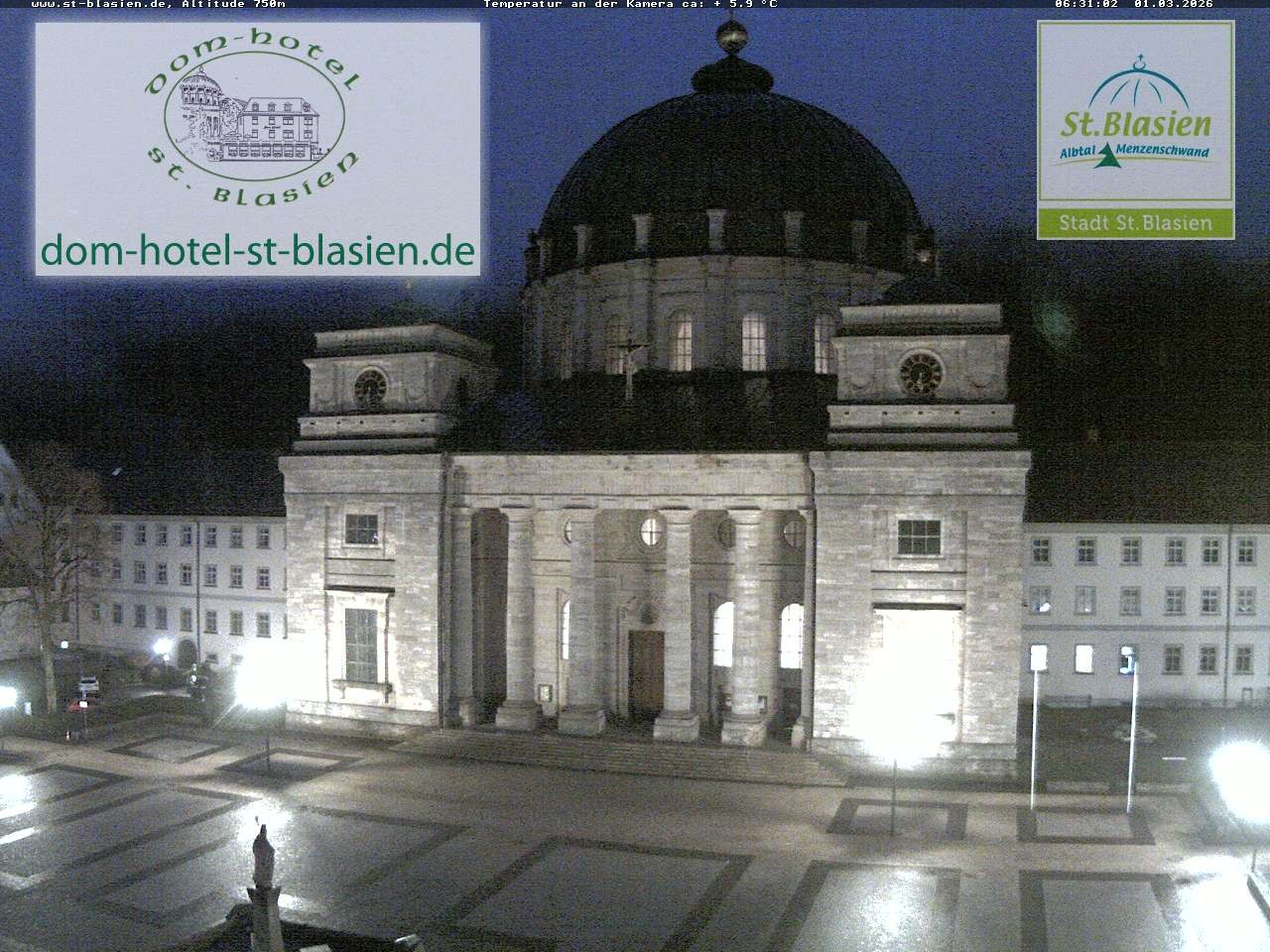 Archiv Foto Webcam St Blasien Menzenschwand Domplatz