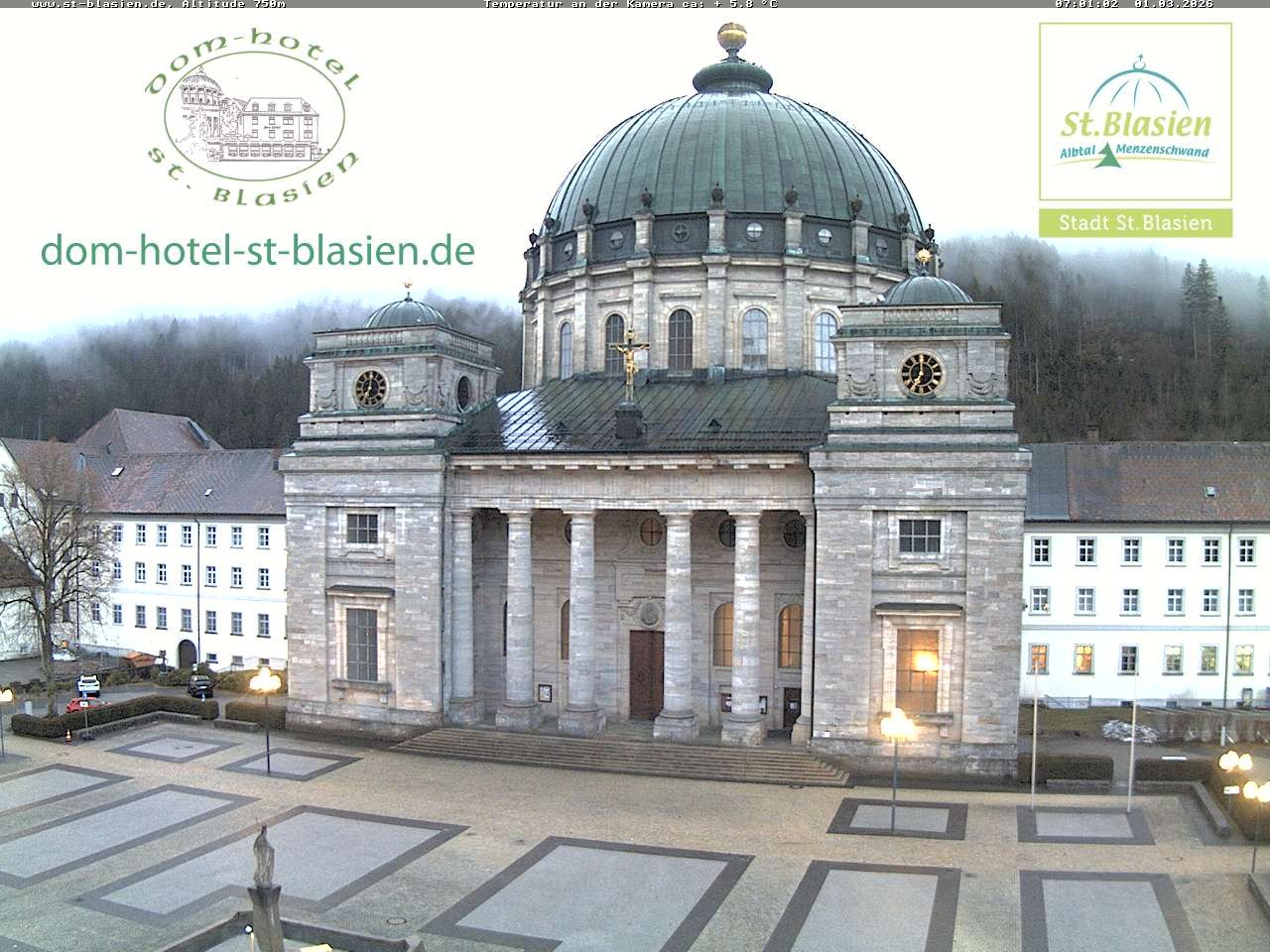 Archiv Foto Webcam St Blasien Menzenschwand Domplatz