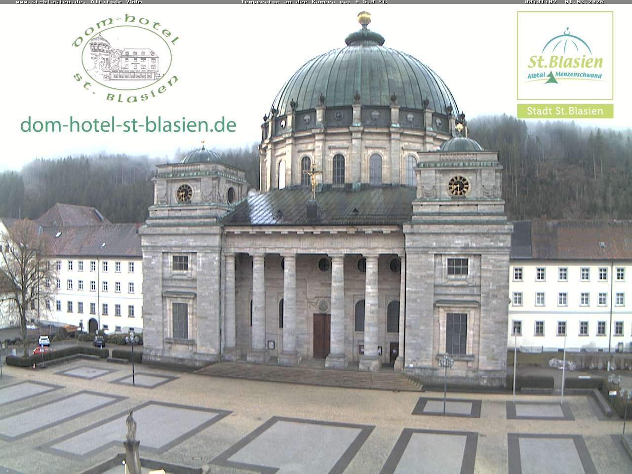 Archiv Foto Webcam St Blasien Menzenschwand Domplatz
