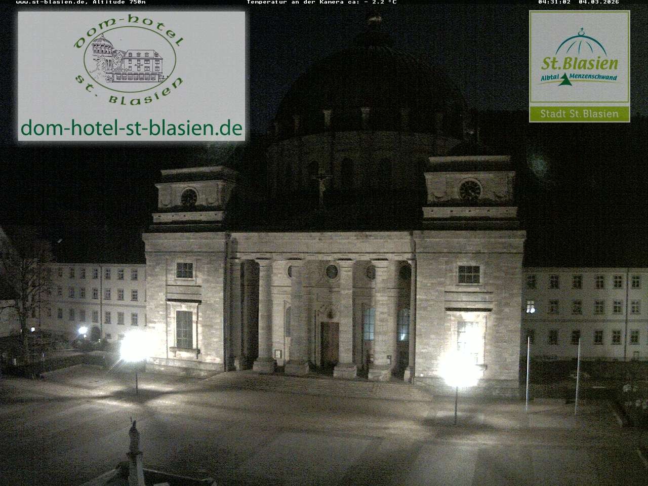 Archiv Foto Webcam St Blasien Menzenschwand Domplatz