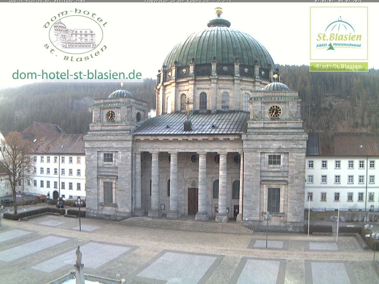 Archiv Foto Webcam St Blasien Menzenschwand Domplatz