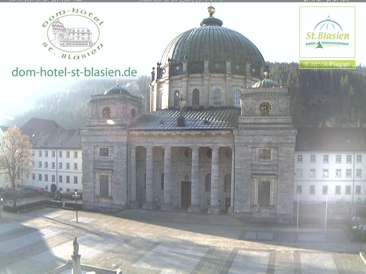 Archiv Foto Webcam St Blasien Menzenschwand Domplatz