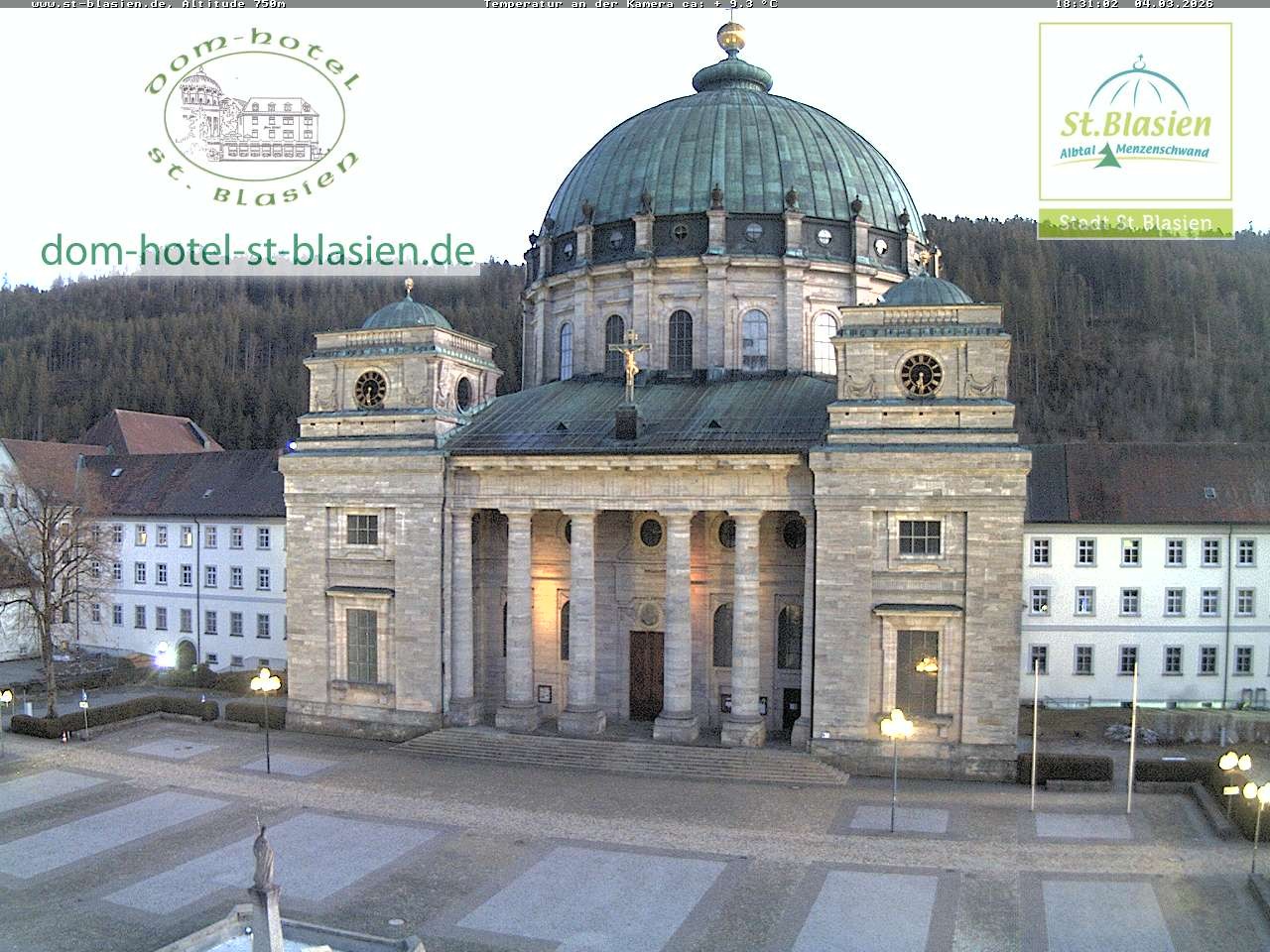 Archiv Foto Webcam St Blasien Menzenschwand Domplatz