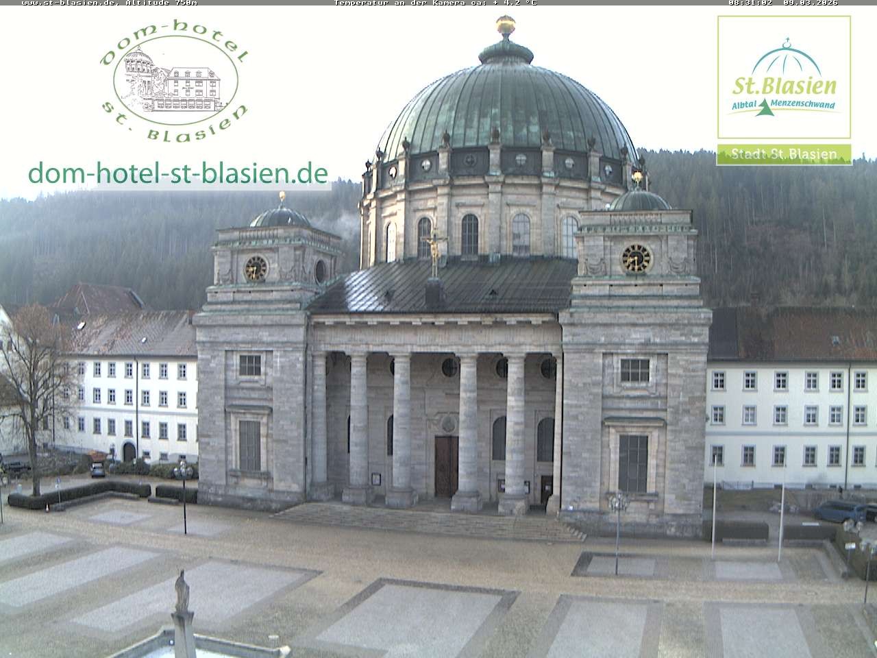 Archiv Foto Webcam St Blasien Menzenschwand Domplatz