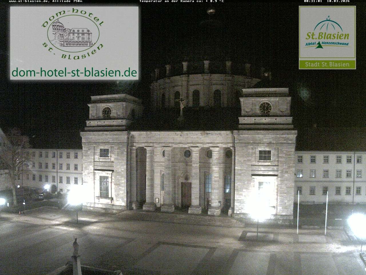 Archived image Webcam St Blasien Menzenschwand cathedral