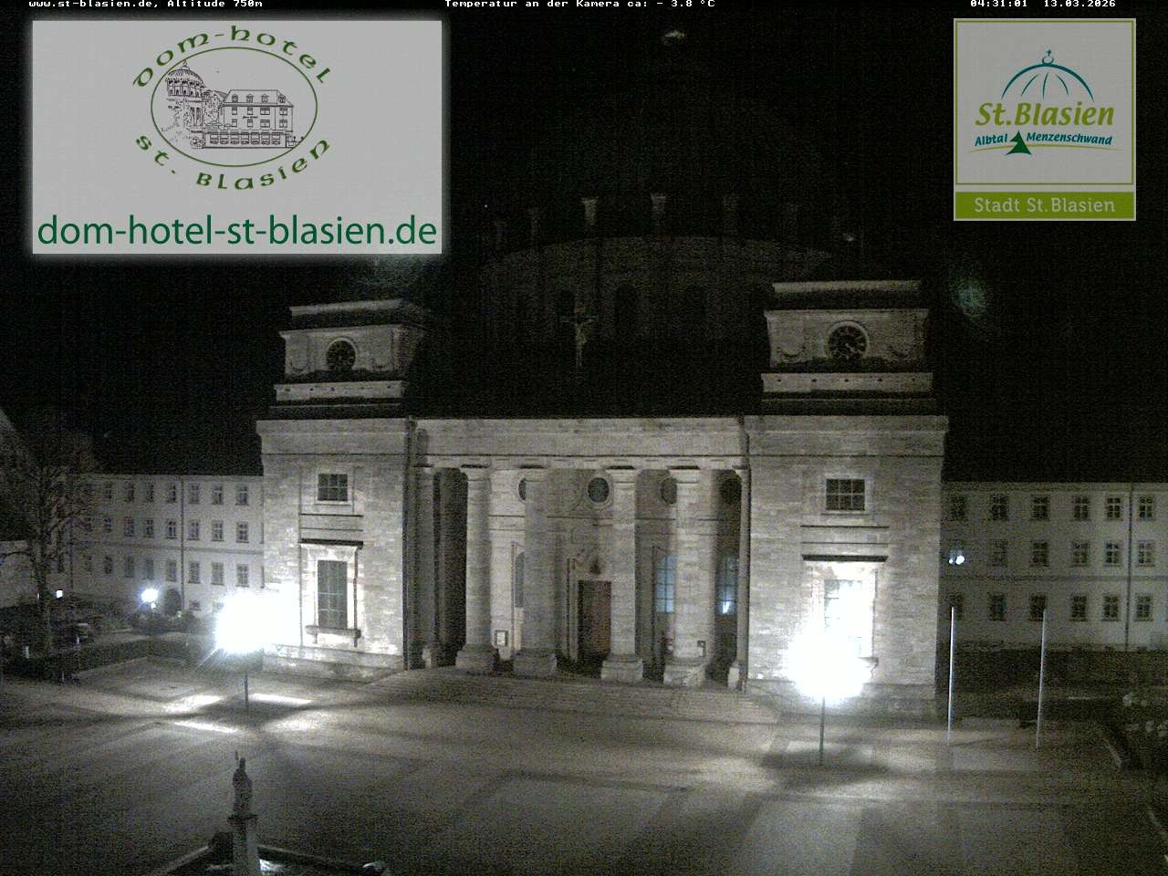 Archiv Foto Webcam St Blasien Menzenschwand Domplatz