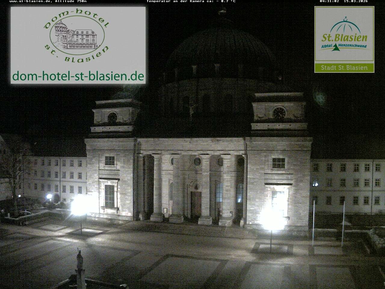 Archiv Foto Webcam St Blasien Menzenschwand Domplatz