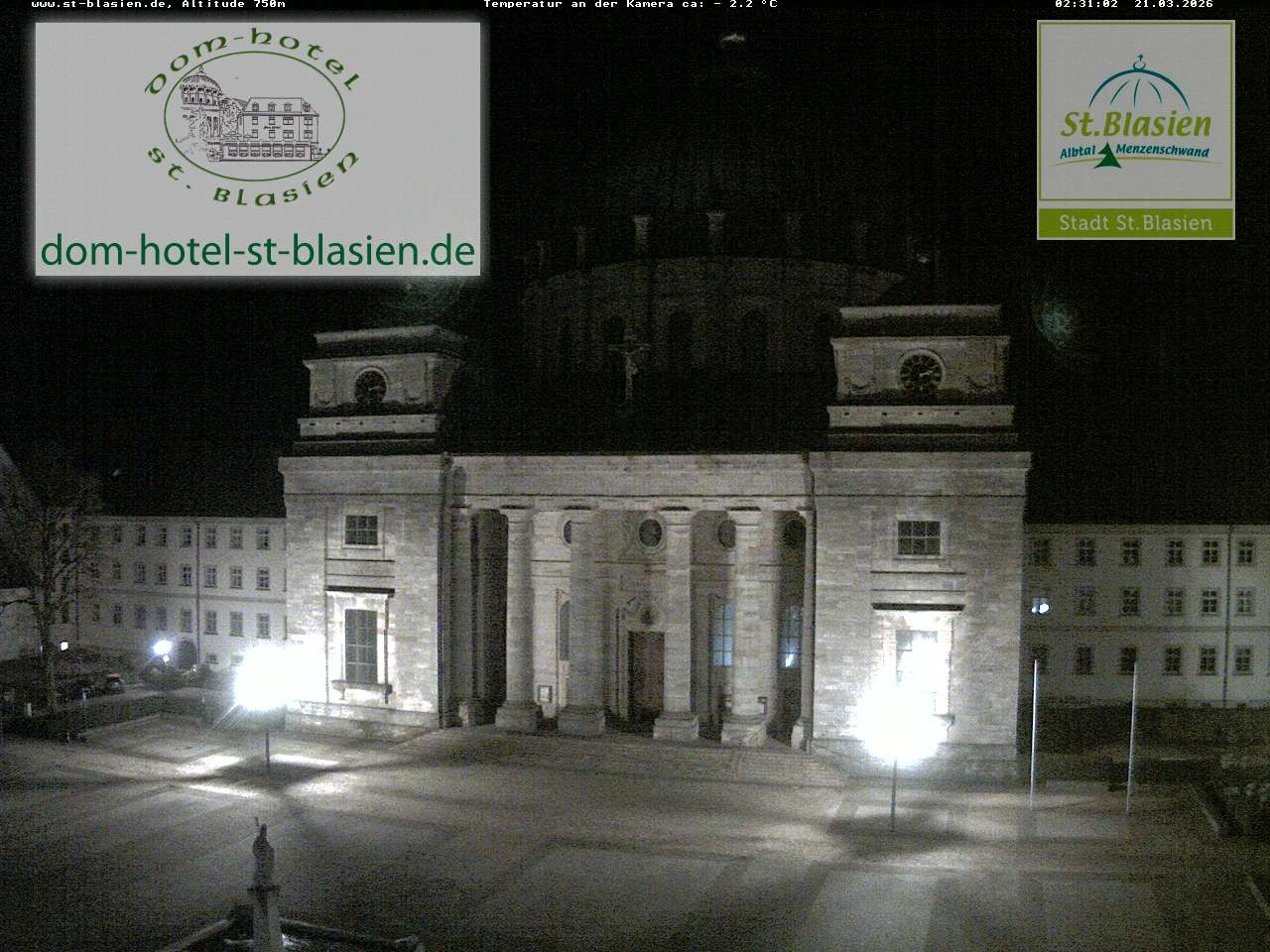 Archived image Webcam St Blasien Menzenschwand cathedral