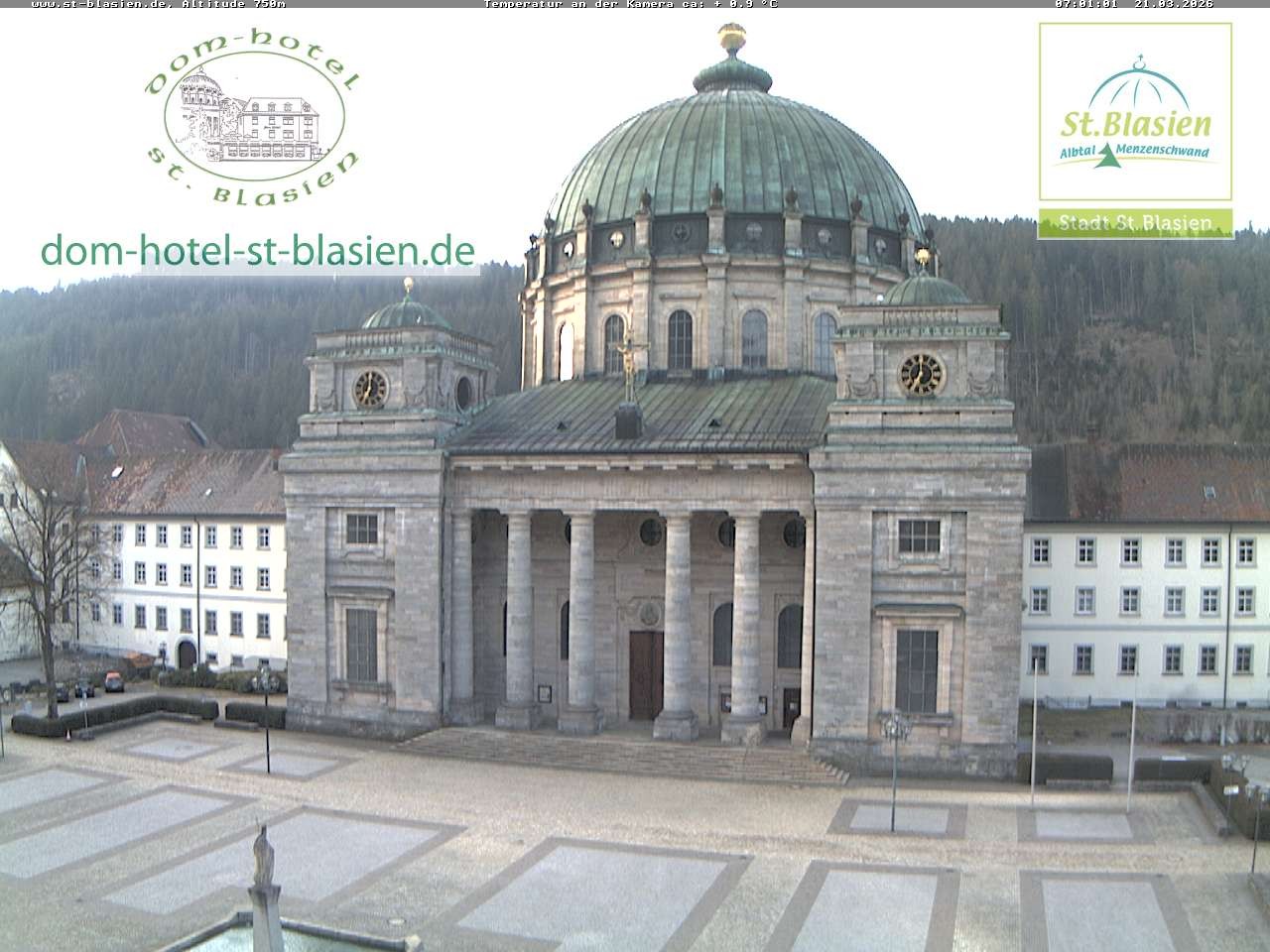 Archived image Webcam St Blasien Menzenschwand cathedral