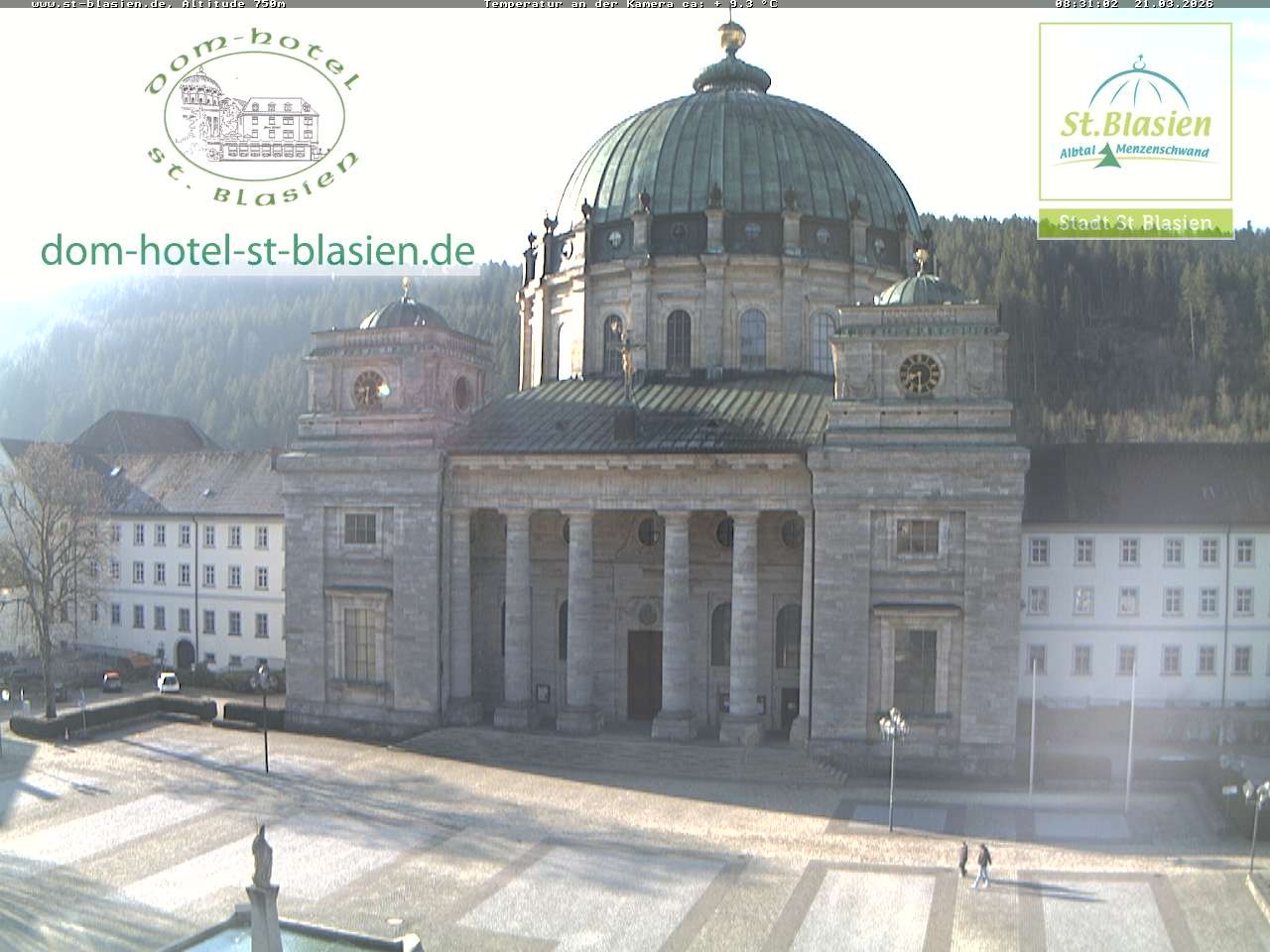 Archived image Webcam St Blasien Menzenschwand cathedral