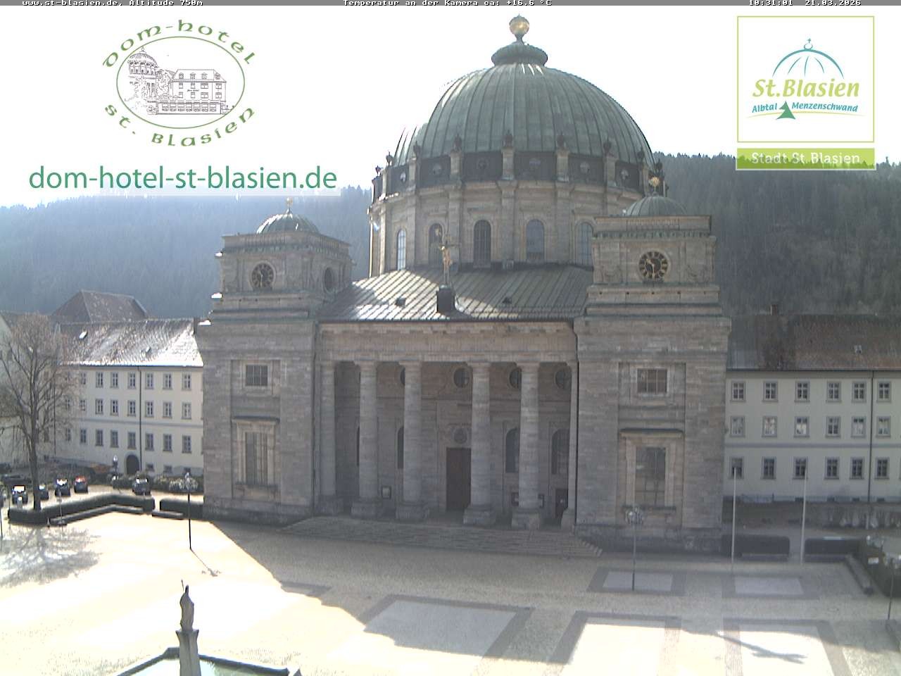 Archived image Webcam St Blasien Menzenschwand cathedral