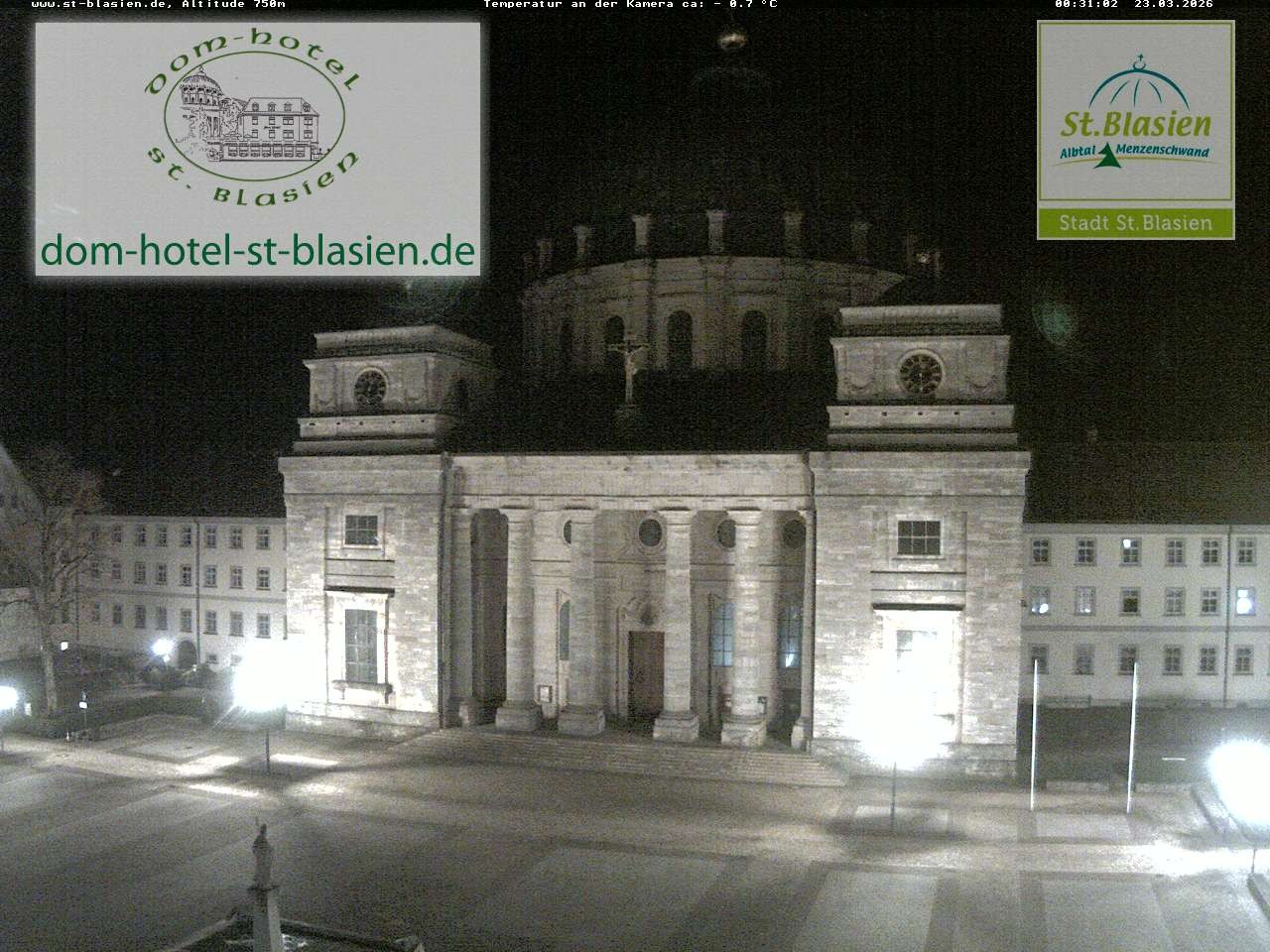 Archived image Webcam St Blasien Menzenschwand cathedral