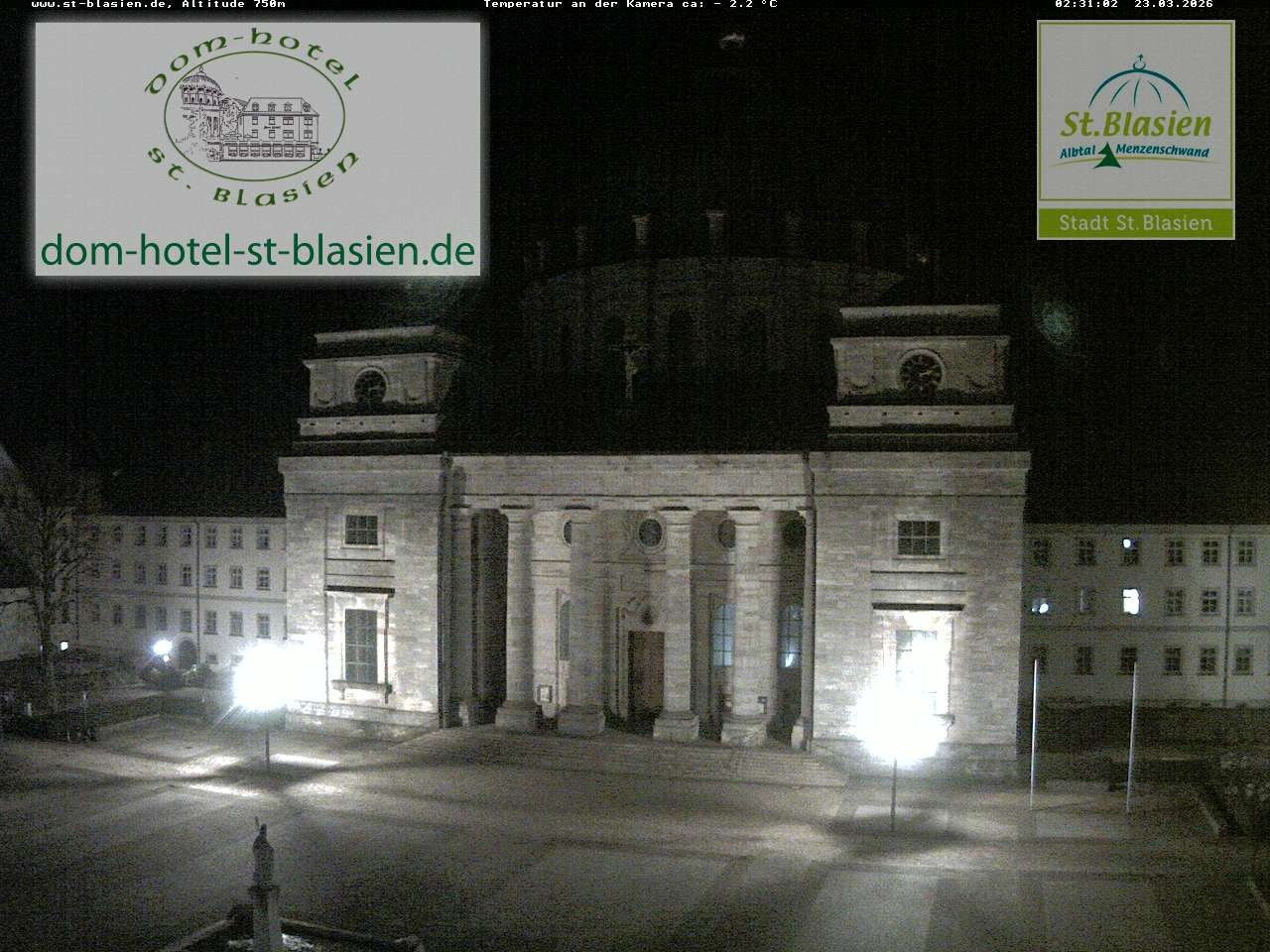Archived image Webcam St Blasien Menzenschwand cathedral
