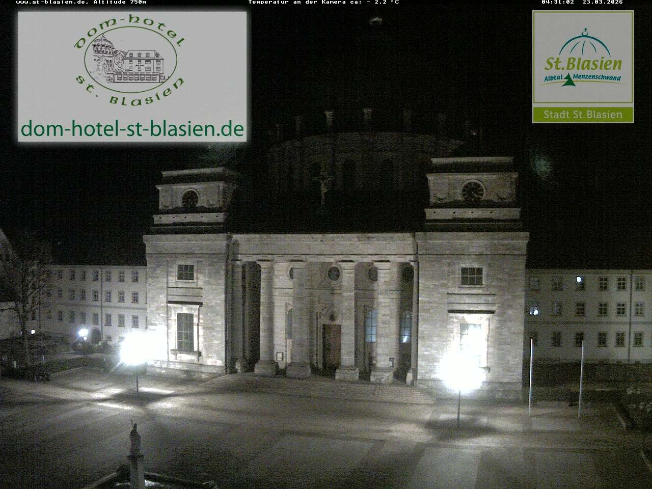 Archived image Webcam St Blasien Menzenschwand cathedral