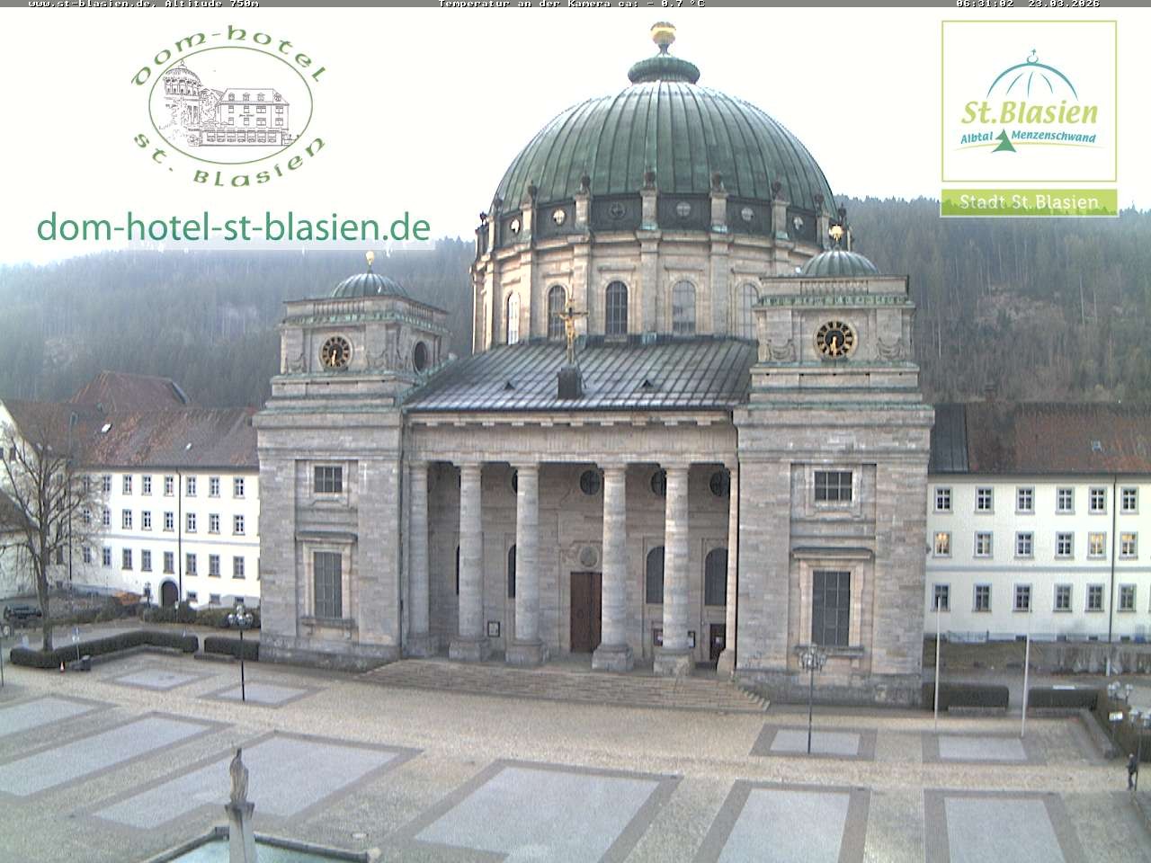 Archived image Webcam St Blasien Menzenschwand cathedral
