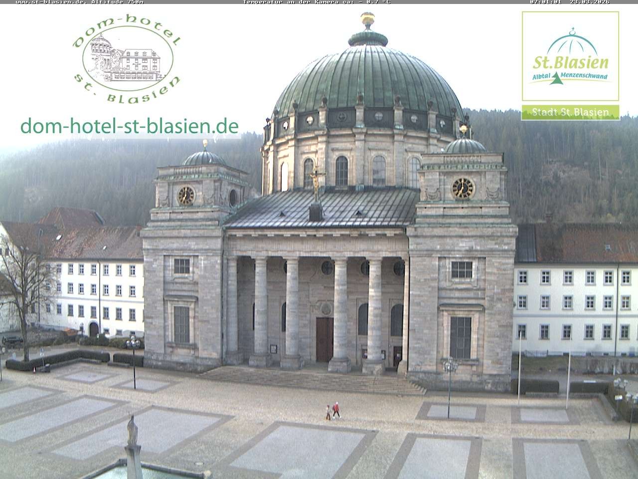 Archived image Webcam St Blasien Menzenschwand cathedral