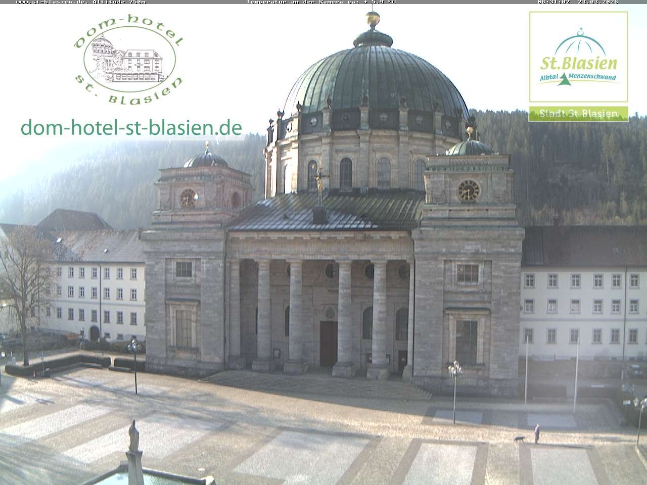Archived image Webcam St Blasien Menzenschwand cathedral