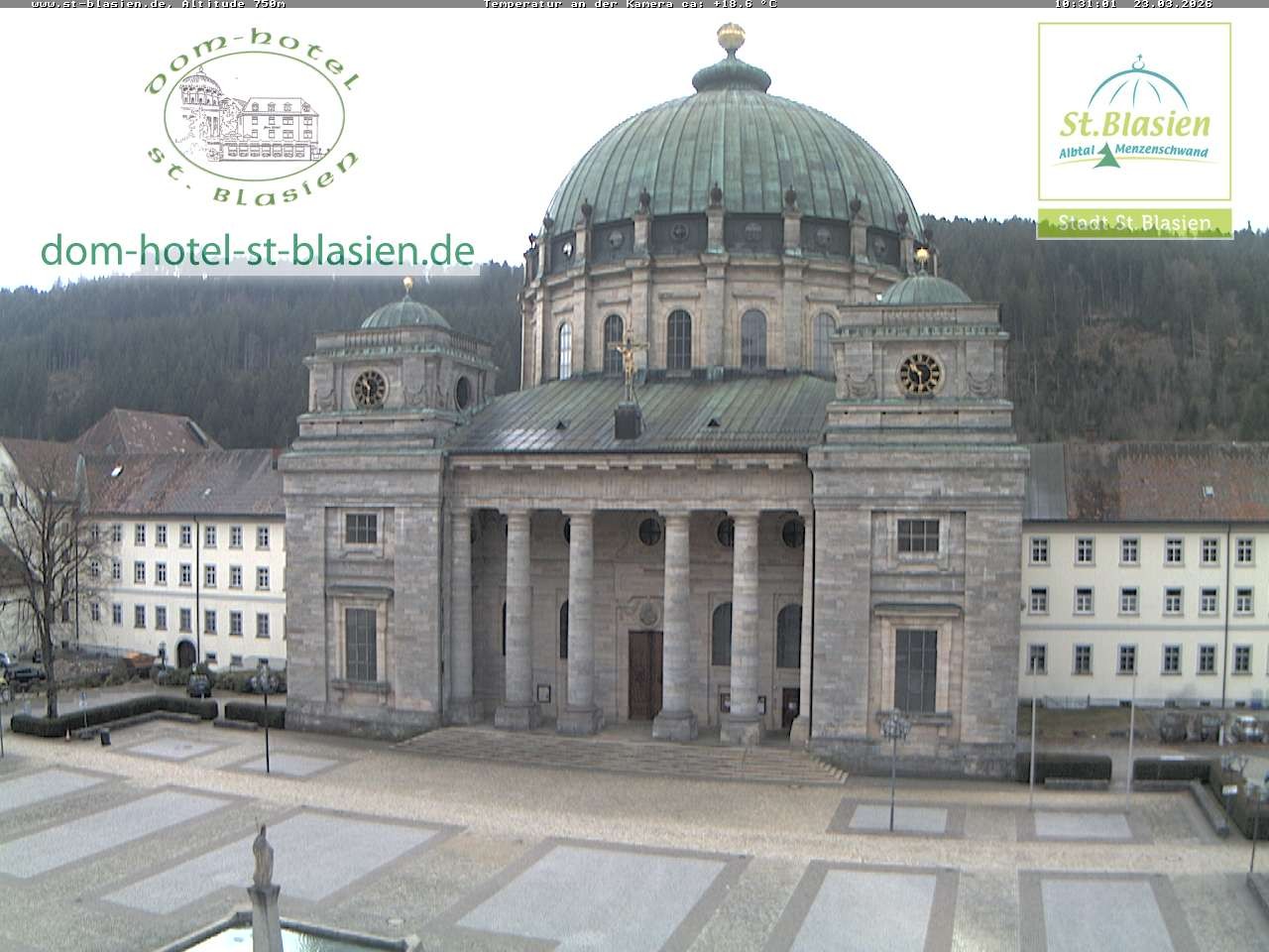 Archived image Webcam St Blasien Menzenschwand cathedral
