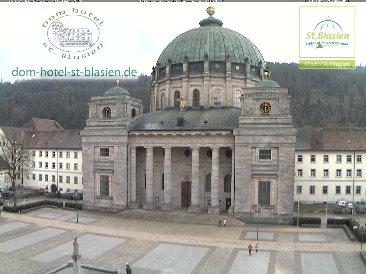 Archived image Webcam St Blasien Menzenschwand cathedral