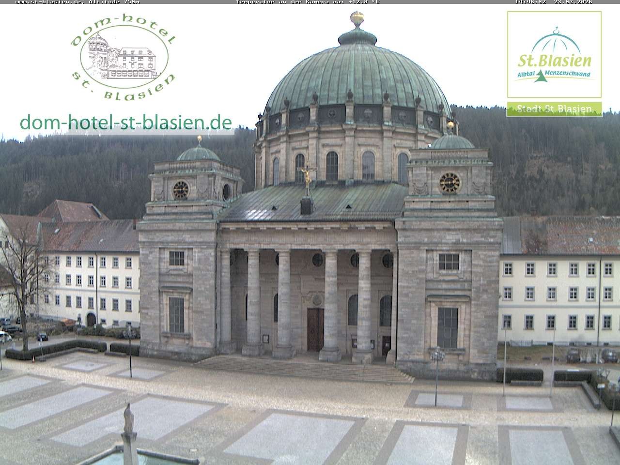Archived image Webcam St Blasien Menzenschwand cathedral