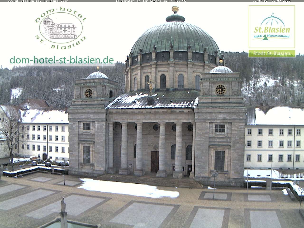 Archiv Foto Webcam St Blasien Menzenschwand Domplatz