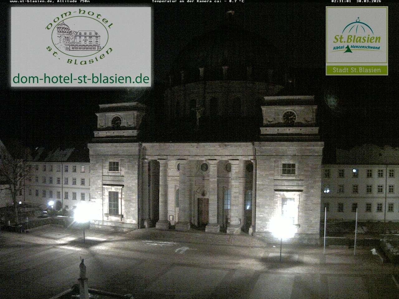 Archived image Webcam St Blasien Menzenschwand cathedral
