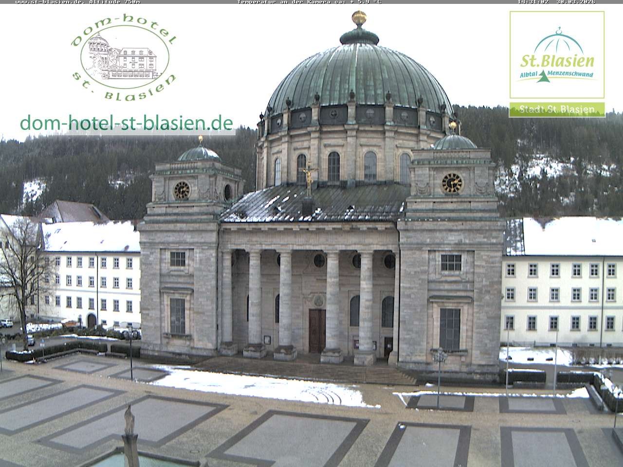 Archiv Foto Webcam St Blasien Menzenschwand Domplatz
