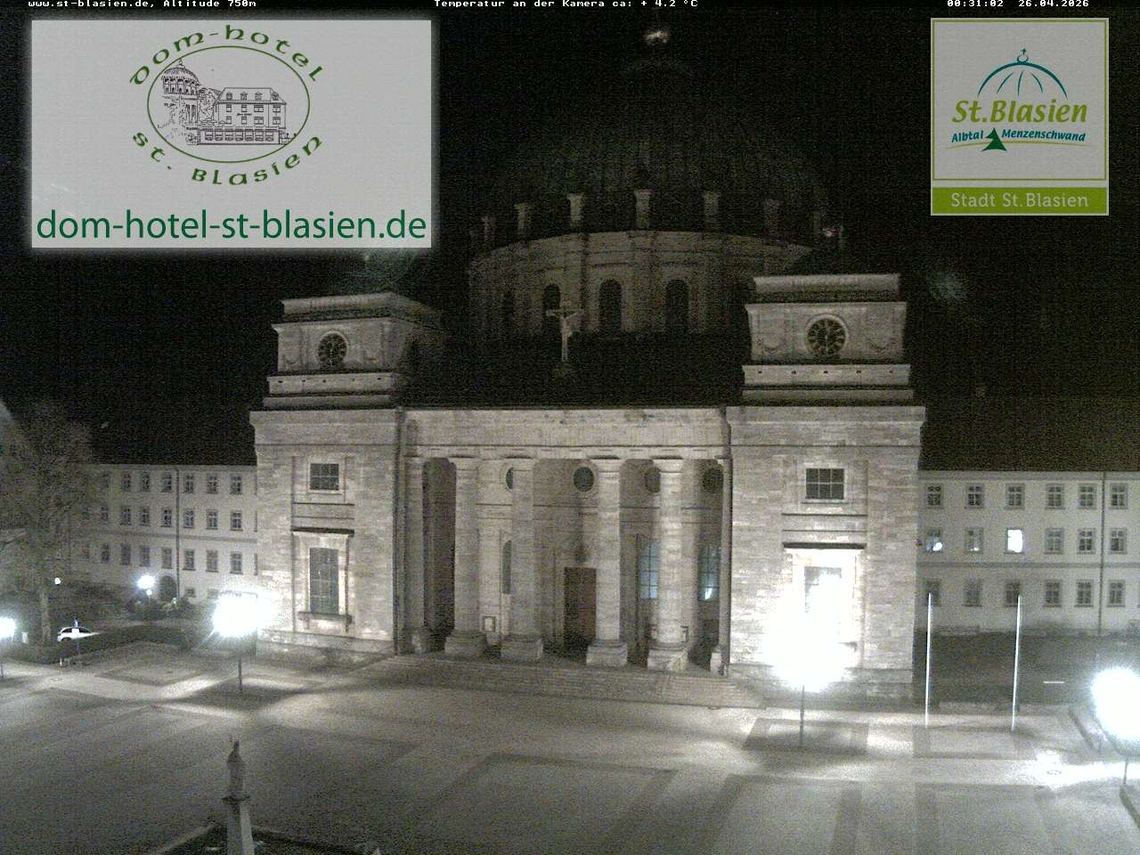 Archiv Foto Webcam St Blasien Menzenschwand Domplatz