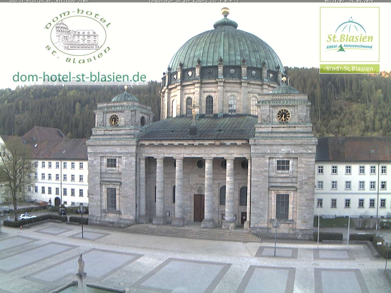 Archived image Webcam St Blasien Menzenschwand cathedral