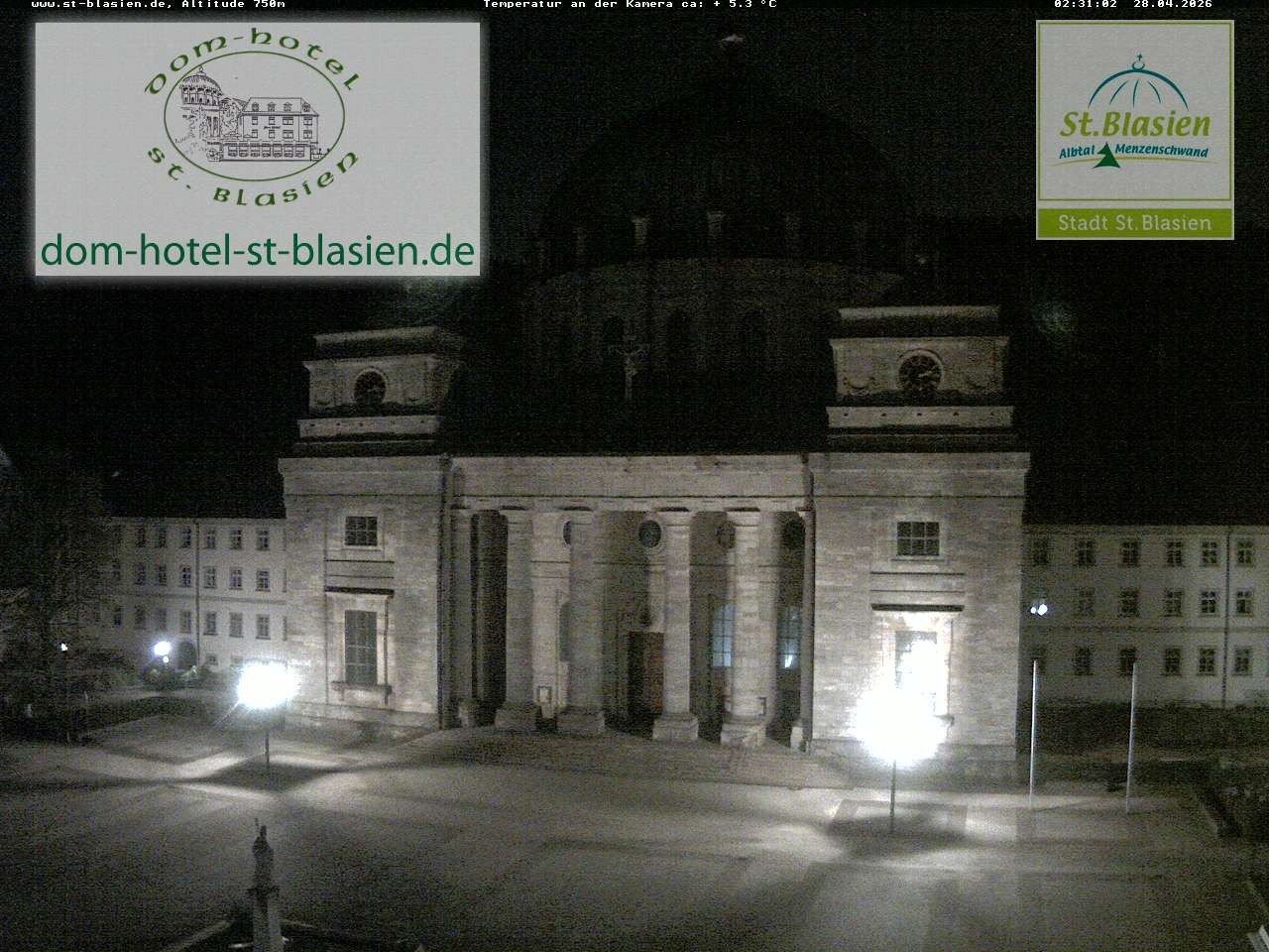 Archiv Foto Webcam St Blasien Menzenschwand Domplatz