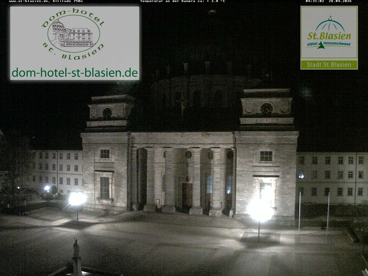 Archiv Foto Webcam St Blasien Menzenschwand Domplatz