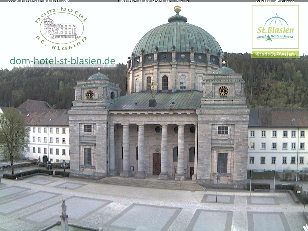 Archiv Foto Webcam St Blasien Menzenschwand Domplatz