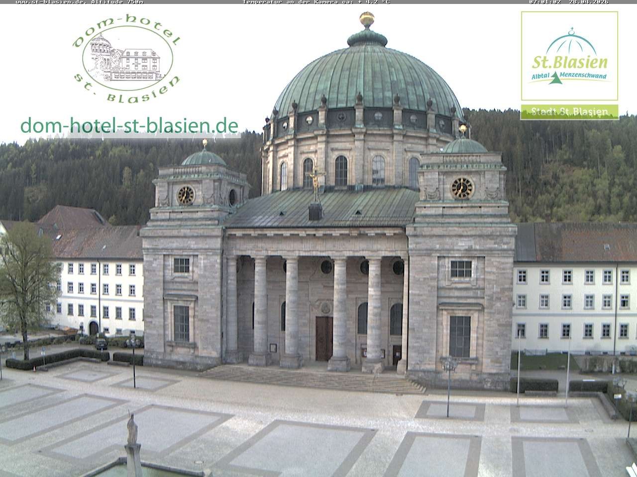 Archiv Foto Webcam St Blasien Menzenschwand Domplatz
