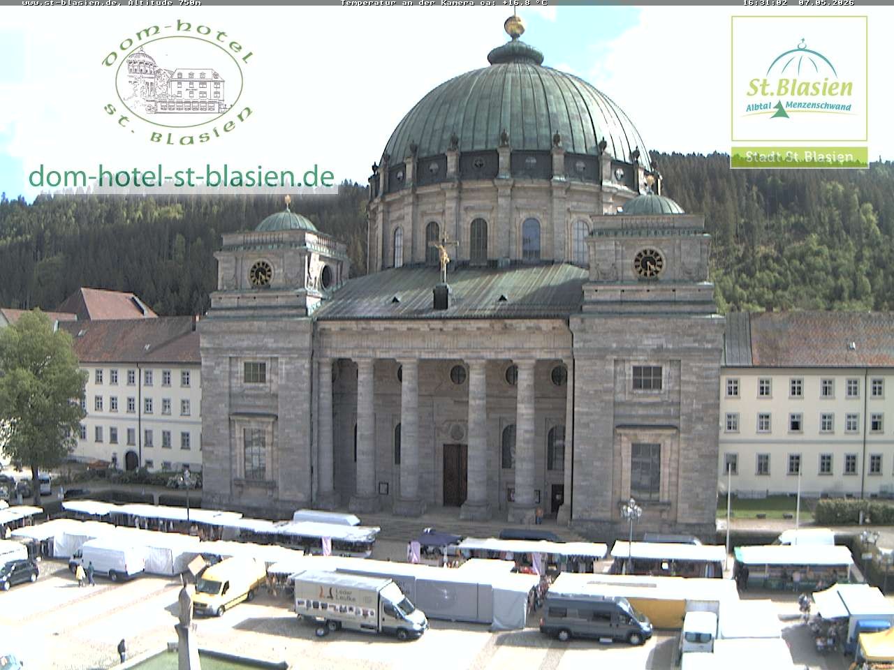 Archiv Foto Webcam St Blasien Menzenschwand Domplatz
