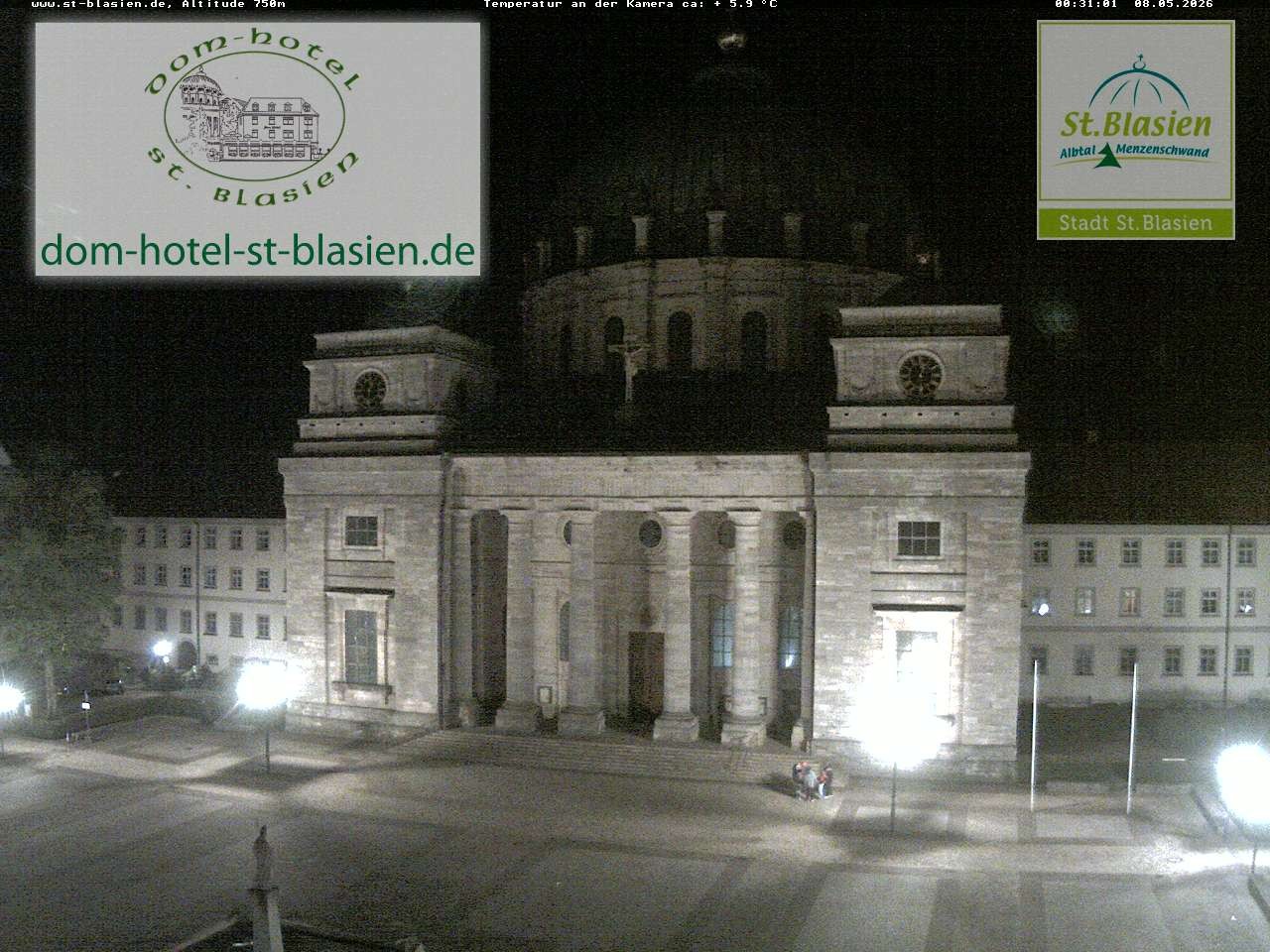 Archived image Webcam St Blasien Menzenschwand cathedral
