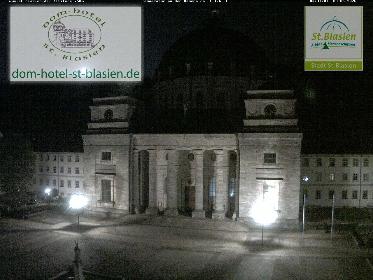 Archived image Webcam St Blasien Menzenschwand cathedral