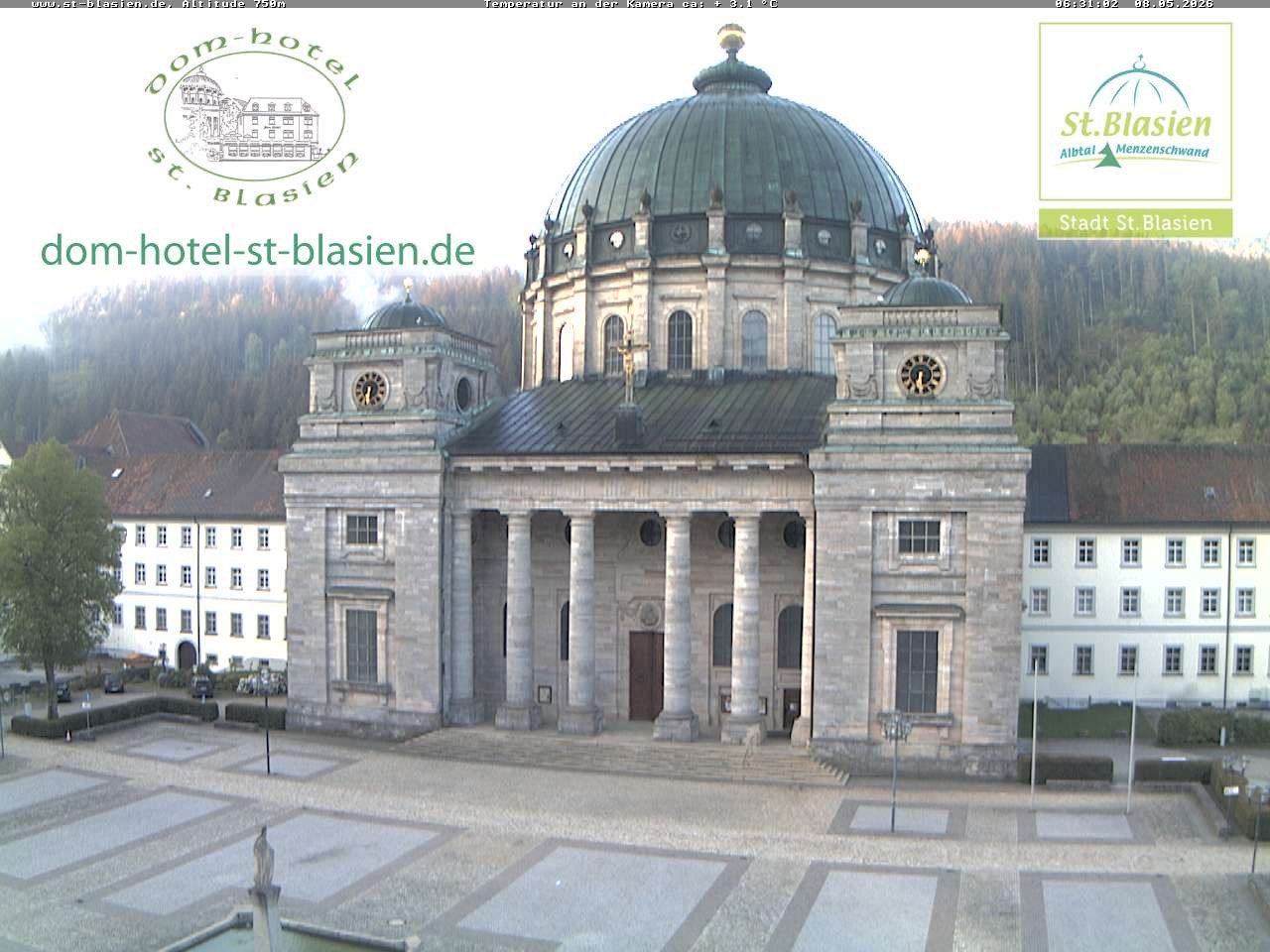 Archived image Webcam St Blasien Menzenschwand cathedral