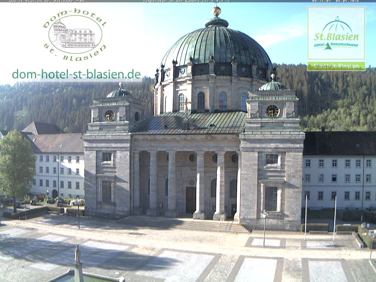 Archived image Webcam St Blasien Menzenschwand cathedral
