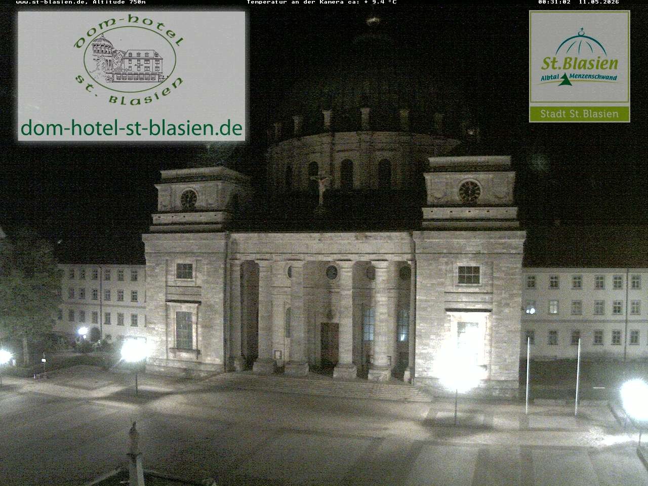 Archived image Webcam St Blasien Menzenschwand cathedral