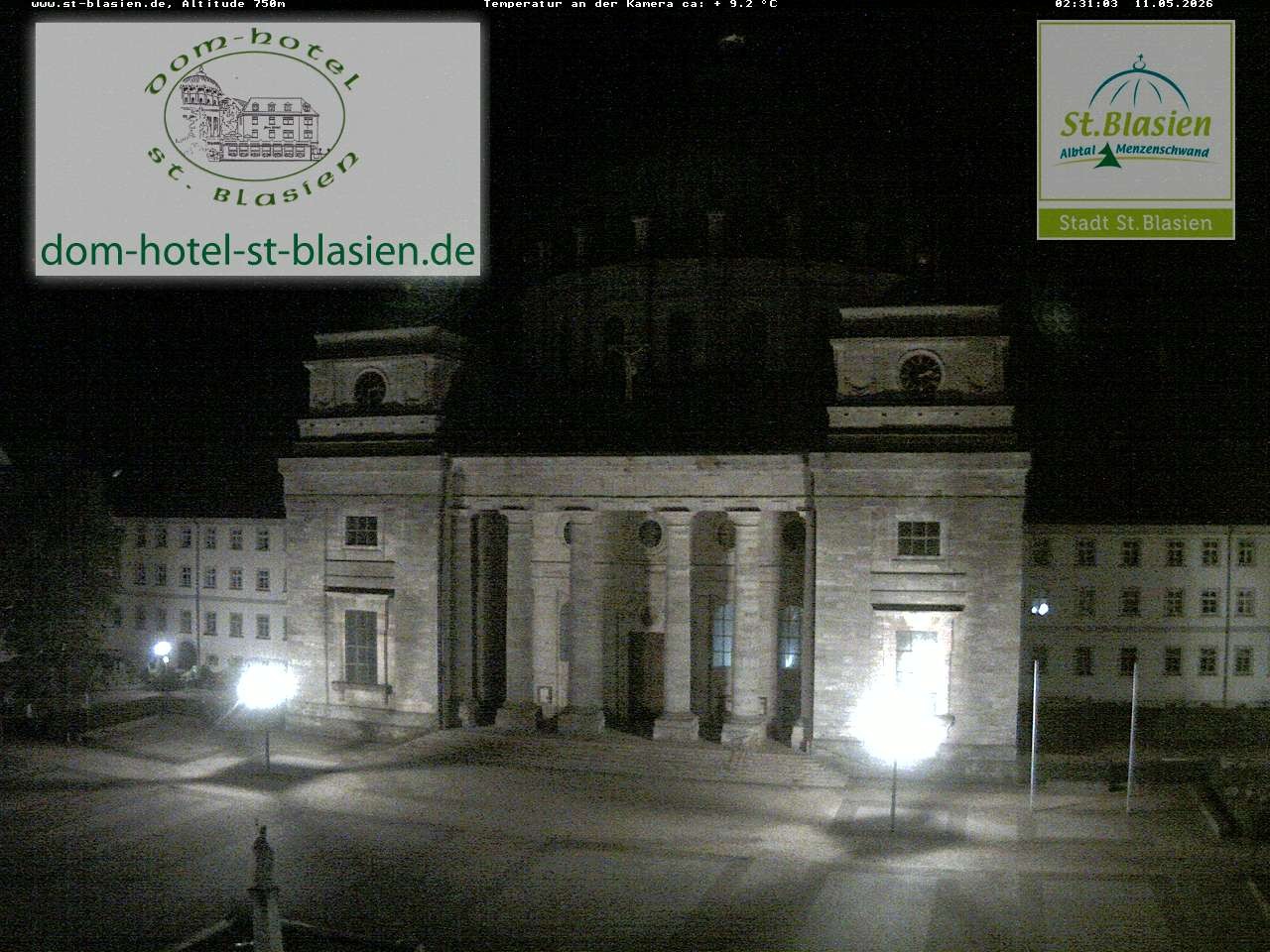 Archived image Webcam St Blasien Menzenschwand cathedral